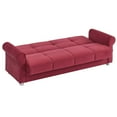 thumbnail image 3 of Ottomanson Convertible Sleeper Sofa Bed with Hidden Storage, Firm Comfort Couch, Burgundy, 3 of 7