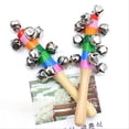 thumbnail image 1 of Campanas de trineo de mano campana de colores para niños con Tmvgtek mango de madera arcoíris para niños y niñas, 1 of 7