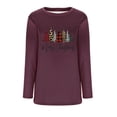 thumbnail image 4 of Christmas Sherpa Sweater Women Plus Size,Womens Warm Sherpa Fleece Sweatshirt Winter Fuzzy Sweater Christmas Print Crewneck Pullover Fluffy Thermal Underwear Loungewear, 4 of 6