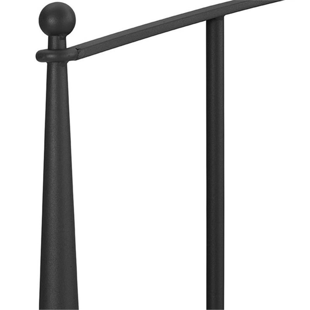 Bowery Hill Modern Metal Full Queen Spindle Headboard in Powder-Coated Black