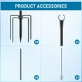 thumbnail image 4 of 4/8Pack 10Ft Metal String Light Poles with Fork,Outdoor Post Lights,Pole for Hanging Christmas Lights Garden, Patio, Wedding, Backyard, Deck, Party, 4 of 7