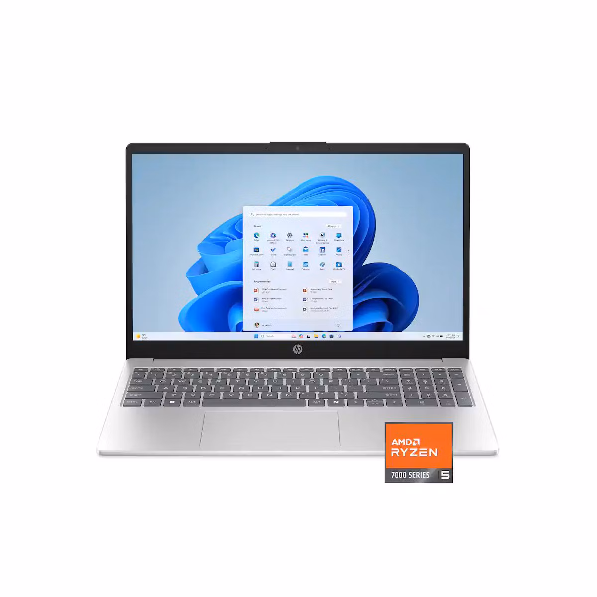 thumbnail image 1 of HP 15.6" Full HD Touchscreen Laptop, AMD Ryzen 5 7520U, 8GB RAM, 512GB Silver, 1 of 5