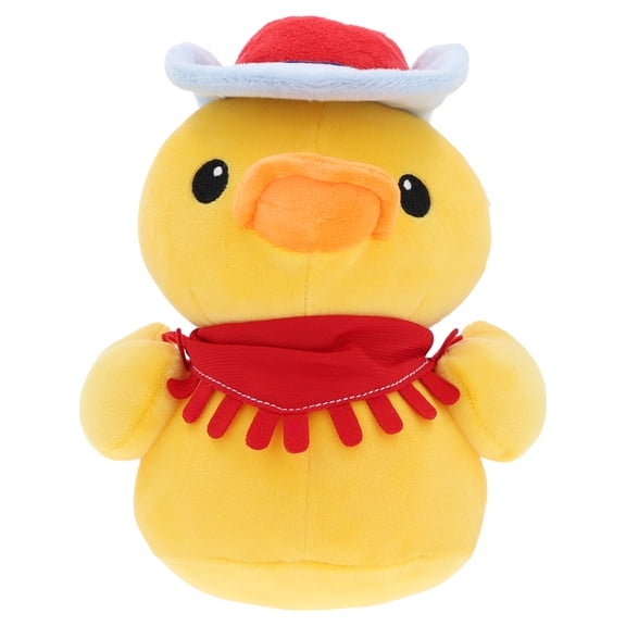 Small Cowboy Duck Plush, Yellow and Red, Summer by Way To Celebrate