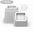 thumbnail image 3 of Bed Risers 8 Piece 4 Large 4 Small Size White 0.46 lb Polypropylene for Raising Bed Sofa Table Desk, 3 of 9