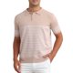 thumbnail image 1 of CAMISA POLO DE HOMBRE INSPIRE CHIC A RAYAS, AJUSTE REGULAR, MANGAS CORTAS, CON BOTONES Y COLLAR, CAMISAS DE GOLF DE PUNTO, ROSA, 1 of 1
