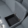 thumbnail image 3 of Sala esquinera Jacky reclinable de 6 plazas con consola y portavasos, 3 of 7