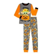 Baby Yoda Boys Long Sleeve Shirt and Pant Halloween Pajama Set, 2-Piece, Sizes 4-10