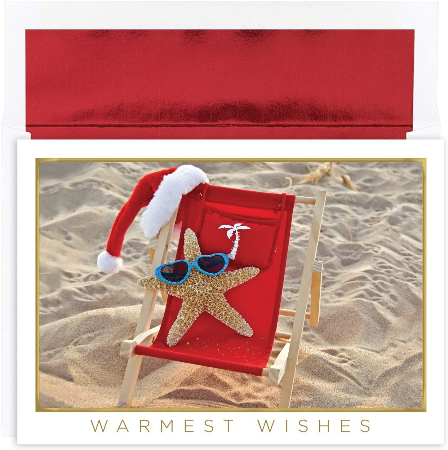 Masterpiece Studios Warmest Wishes Holiday 18 Cards Tropical Fish Tree 18 Foil Lined Envelopes