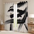 thumbnail image 2 of Erosebridal Abstract Geometric Stripes Black Out Curtains,Black Lines Curtains Pack of 2 (42x63 Each) For Men Women, 2 of 7
