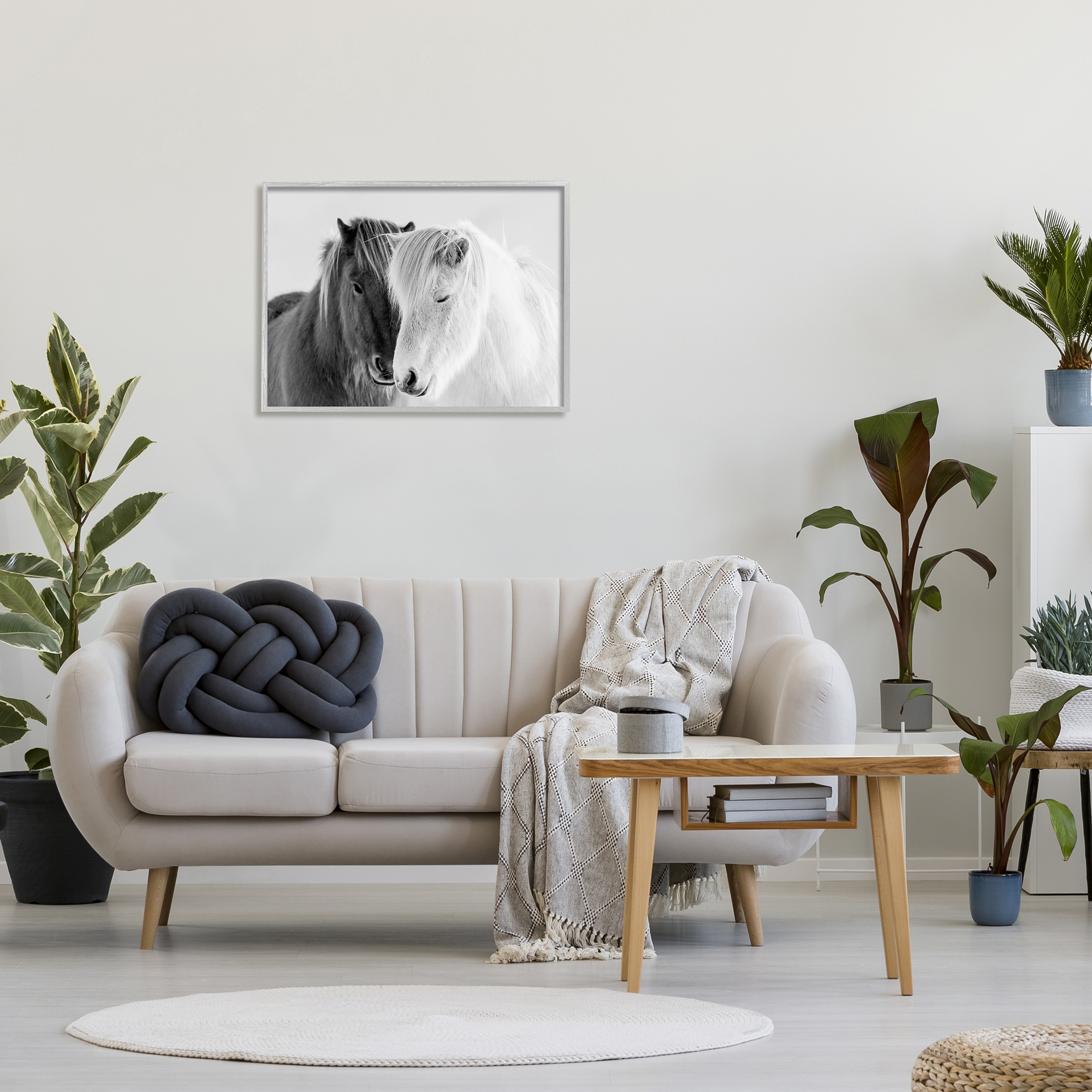 Stupell Industries Wild Horse Animal Pair Black White Southwestern Photograph, 30 x 24, Design by Danita Delimont