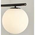 thumbnail image 6 of Better Homes & Gardens 17" Architectural Ceiling Light, Black Metal Frame Frosted Glass Globes, 6 of 9