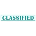 thumbnail image 1 of Printtoo Classified Self Inking Rubber Stamp Pre-Inked Office Stamp- Home Office Business Stationery, Green- 42 x 9 mm, 1 of 7