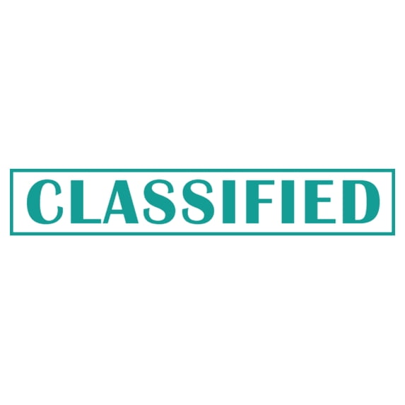 Printtoo Classified Self Inking Rubber Stamp Pre-Inked Office Stamp- Home Office Business Stationery, Green- 42 x 9 mm