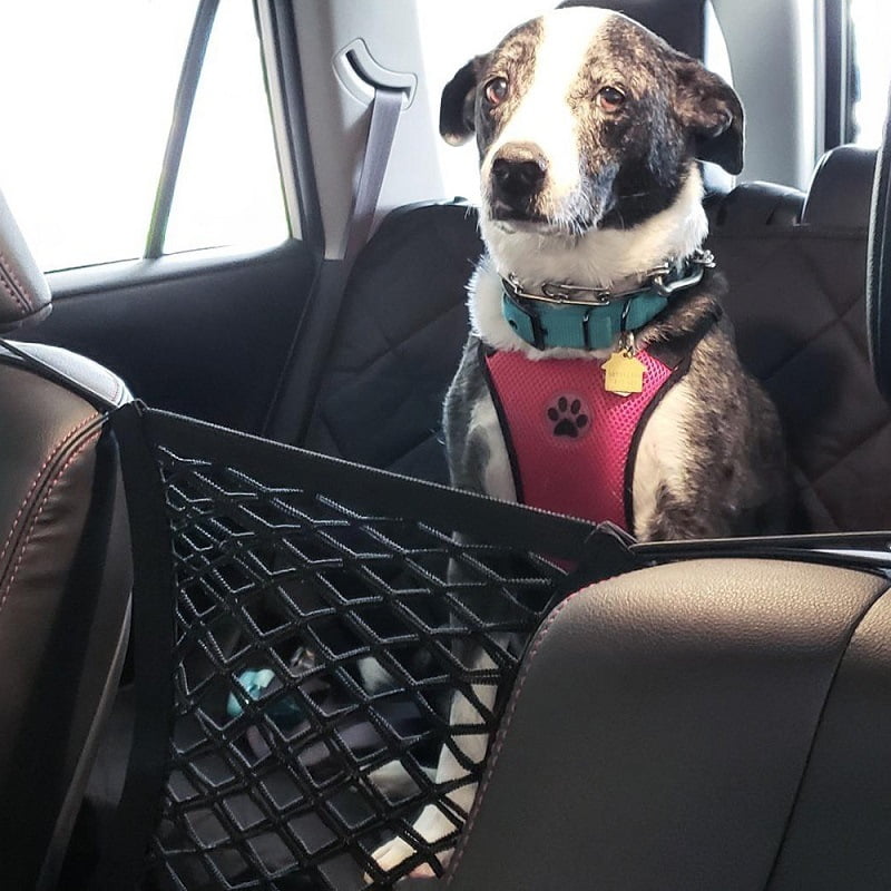 Qiyun Car Dog Pet Barrier Guard Back Seat Safety Protector Mesh Net For Suv Truck
