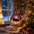 thumbnail image 4 of Halloween Decorations, Clear Diorama Ball Black Cat & Spider Web, Halloween Christmas Tree Decor, Spooky Nightstand Accent & Festive Holiday Gift, 4 of 8