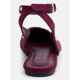 thumbnail image 3 of No Boundaries Women’s Faux Suede Ankle Ballet Flats, 3 of 5