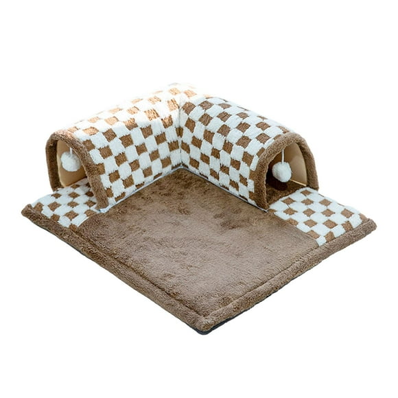 Cama túnel para gatos de interior Salvador Cabaña de juego Centro de actividades Marrón M