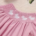 thumbnail image 6 of ZEHJUHAN Baby Girl's 2-Piece Romper Set, Bunny Embroidered Ruffle Crew Neck Puff Sleeve Onesie with Hair Bow Pink，3-6M, 6 of 10