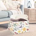 thumbnail image 3 of Yayeee Collapsible Cube Storage Bin with Lid Fabric Closet Decorative Basket with Handles, Birds and Teapots, 3 of 7