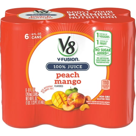V8 Peach Mango, 8 oz. , 6 pack