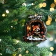 thumbnail image 6 of Christmas Animal Hanging Ornament, Acrylic Reading Book Raccoon Christmas Ornaments 2025, Cute Raccoon in Snowy Tree Stump Ornament, Forest Animals Hanging Decoration Gift for Animal Lovers, 6 of 6