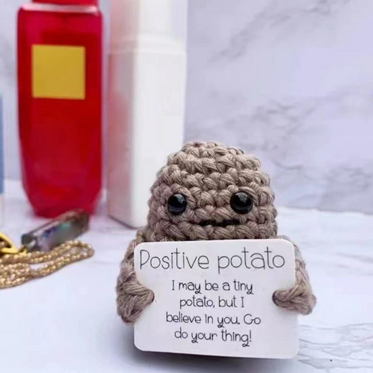 Positive Potatoes Knitting Potato Inspired Toy- Tiny Doll-Funny Christams  Gift