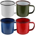 thumbnail image 1 of ColoMX 4 piezas tazas duraderas con asas pequeñas tazas de esmalte vintage (color surtido), 1 of 8