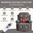 thumbnail image 5 of HSUNNS Power Lift Recliner Chair for Adult, Fabric Single Electric Recliner with Massage and Heat, Living Room Chair with USB Charge Port, Cup Holder, Side and Front Pocket, Gray, 5 of 14
