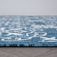 thumbnail image 3 of World Rug Gallery Transitional Geometric Textured Flat Weave Indoor/Outdoor Area Rug - NAVY 2'x7', 3 of 9