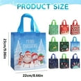thumbnail image 3 of Lssam Christmas Treat Bags Non-Woven Reusable Small Gift Wrapping Tote Bags with Carrying Handles for Holiday Cookie Exchange Party Favors and Gifts 1-Pack, 3 of 9