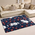 thumbnail image 2 of White Cat Cherry Pattern Memory Foam Area Rug 60"x39" Non Slip, Absorbent, Fade Proof for Living Room, Bedroom, Office, 2 of 7