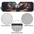 thumbnail image 5 of Uorisanigo Windshield Sun Shade Compatible with 2018-2024 2025 Jeep Wrangler JL / 2020-2024 Jeep Gladiator JT Bald Eagle US Flag Windshield Shade Heat Shield Bolck UV Rays & Protect Car Interior, 5 of 7