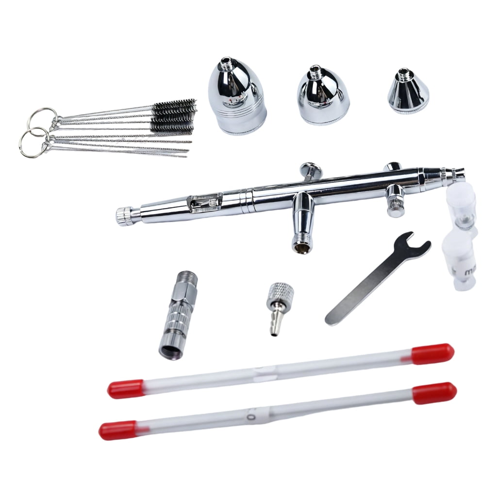 Advanced Heavy Duty Metal Airbrush Pen With Double Tip Size And Complete Accessories Set Suitable For DIY Craft Projects