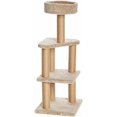 thumbnail image 2 of Torre para gatos con postes rascadores grande 17.7 x 45.9 pulgadas beige, 2 of 8