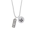 thumbnail image 2 of Delight Jewelry Silvertone Spin On Silvertone Script Initial Disc - U - Charm Necklace, 20"+3", 2 of 4
