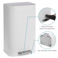 thumbnail image 4 of Bingirl Kitchen Trash Can 8 Gallon Stainless Steel Garbage Can with Soft Close Lid Foot Pedal and Removable Inner Bucket Rectangular Step On Waste Bin for Home Office Living Room (Matte White), 4 of 6