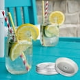 thumbnail image 5 of 20 Pieces Metal Regular Mouth Mason Jar Lids With Straw Hole Compatible With Mason Jar (silver, 2.7, 5 of 5