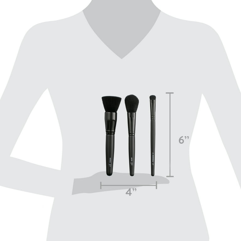 e.l.f. 11pc Professional Makeup Brush Set with Bag - Vegan