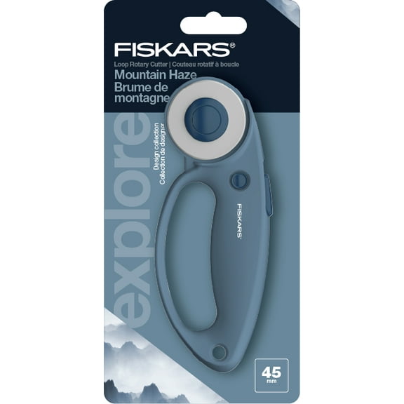 Fiskars 45mm Loop Handle Rotary Cutter, Mountain Haze (Light Blue)