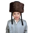 thumbnail image 2 of Gorro de piel Dress Up America High Shtreimel para adulto (marrón), 2 of 3