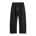 thumbnail image 5 of Puntoco Pantalones de trabajo con bolsillos de color liso para hombre Pantalones casuales de pierna recta, 5 of 5