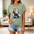 thumbnail image 5 of Women's Dolly Shirts Women Retro Dolly Country Music T‑Shirt, Crew Neck Short Sleeve Vintage Graphic Tee Loose‑Fit Casual Unisex Daily Tops XXL, 5 of 5
