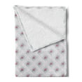 thumbnail image 2 of Artwork Soft Flannel Fleece Throw Blanket, Delicate Roses and Square Motifs and Stripes Blossoming Vintage Feminine, Cozy Plush for Indoor and Outdoor Use, 70" x 90", Multicolor, by Ambesonne, 2 of 5