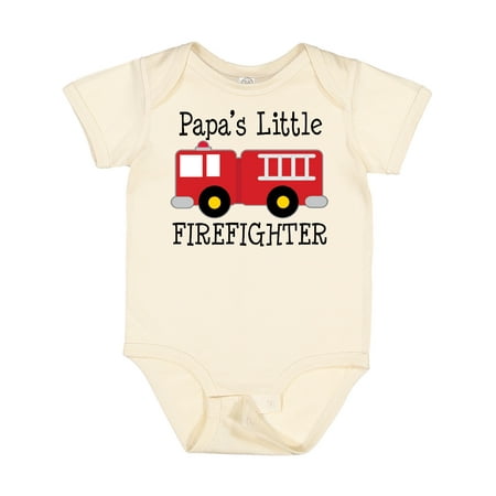 

Inktastic Papa s Little Firefighter Gift Baby Boy Bodysuit