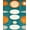 Teal Orange Ivory, Pattern 2, variant on ODIKA Mid Abstract Century Atomic Starburst Motif Interlocking Oval Pet Friendly & Kids Safe Bedside for Bedroom, Nursery, RV