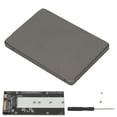 thumbnail image 2 of SSD Enclosure, High Heat Dissipation Hard Drive Enclosure 6Gbps Aluminum Alloy  for Computer for Hard Disk Silver,Gray,Blue, 2 of 7