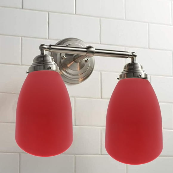LITINKIMI Colored Lamp Shades Dark Red Plastic Lampshade Decorative Light Blocking Cover For Desk Lamp 1Pcs