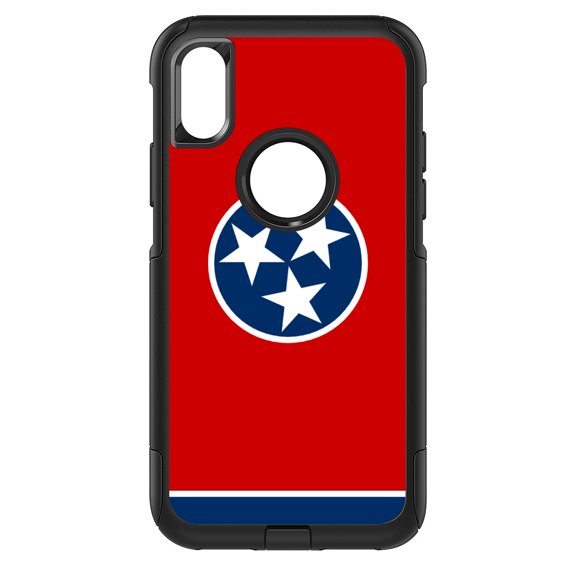 DistinctInk Custom SKIN / DECAL compatible with OtterBox Commuter for iPhone XS MAX (6.5" Screen) - Tennessee State Flag - US State Flag