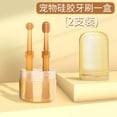 thumbnail image 2 of 2 Pairs Dog Toothbrush Flexibrush Pet Toothbrush with Tongue Scraper Soft& Durable Pet Silicone Toothbrush Small Dog Toothbrush 360º Pet Toothbrush Head Soft Silicone, 2 of 7