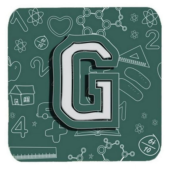 Carolines Treasures CJ2010-GFC Letter G Back To School Initial Foam Coasters- Set Of 4